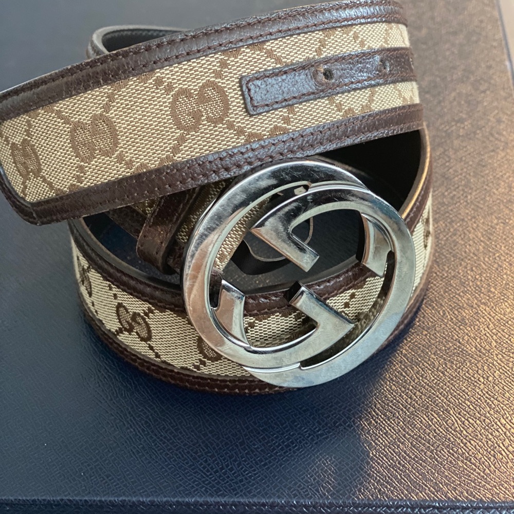 Gucci monogram belt